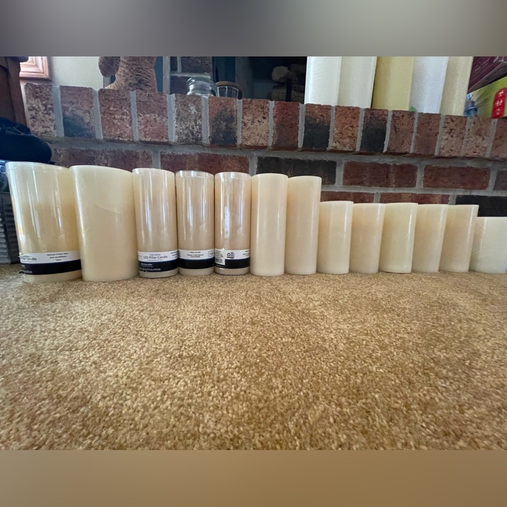 Flameless battery operated candles- various sizes